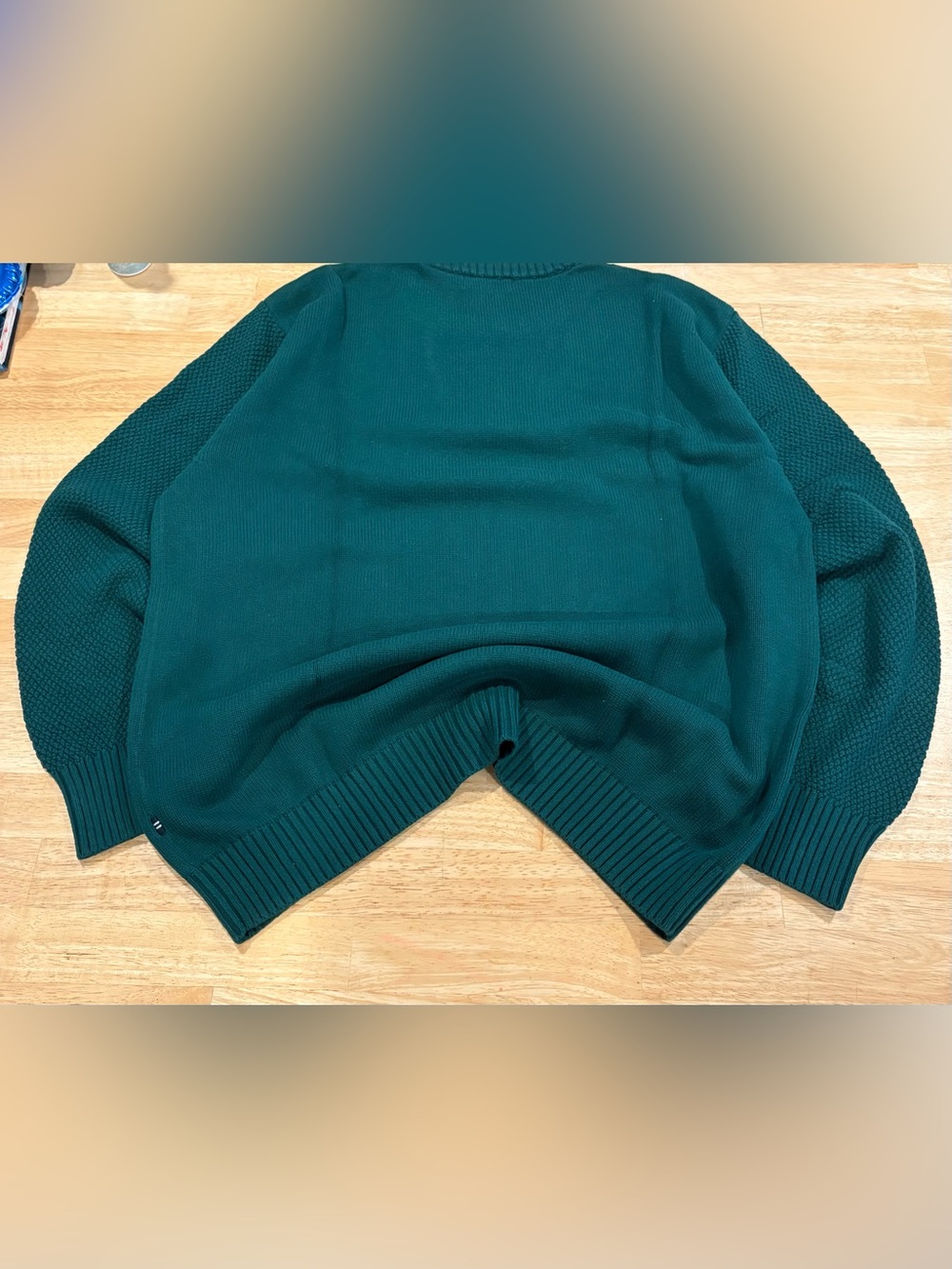 Vintage Nautica Cable Knit Sweatshirt Green Size 2XL Warm Fall Winter Crewneck - Picture 5 of 9